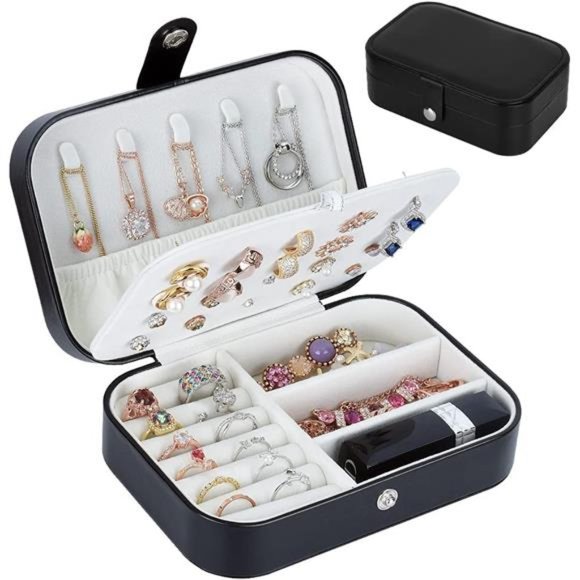 Travel Jewelry Organizer Cases Storage Box for Necklace, Earrings, Rings etc - Picture 7 of 7